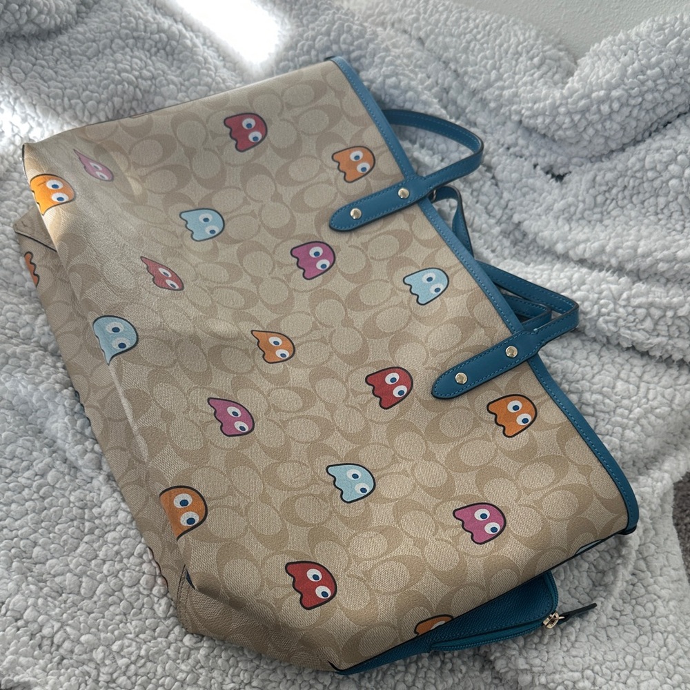 Coach PacMan Reversible Tote in Signature Canvas